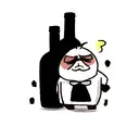 Grumpy wine bottle tattoo design idea