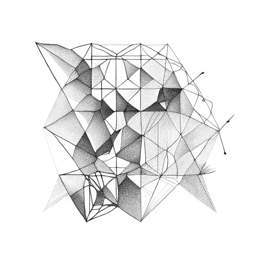 blackout geometry tattoo design idea