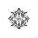 blackout geometry tattoo design idea