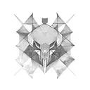 blackout geometry tattoo design idea