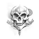 skeleton cowboy tattoo design idea