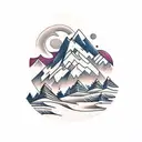 mountains, bear, Banff,  tattoo design idea