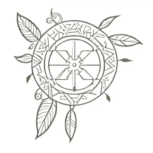 A unique fusion tattoo design combining Native American, Irish, Italian, and Norwegian symbols representing your heritage tattoo design idea