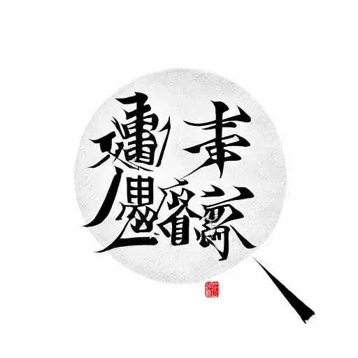 aikido "word" in written in japanese kanji type work, cool, handwritten. tattoo design idea