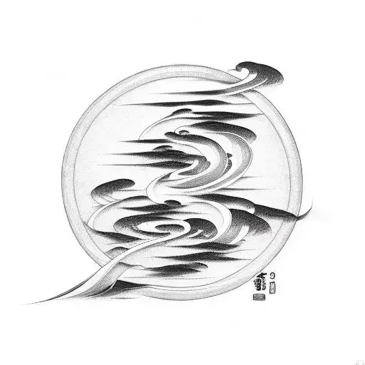 aikido word in japanese kanji type work, cool, handwritten. tattoo design idea