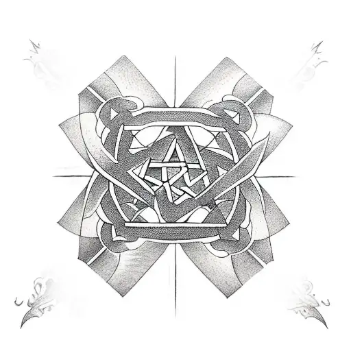 pentagram  tattoo design idea