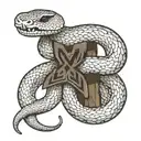 28 year old man kills snake by hanging tattoo design idea