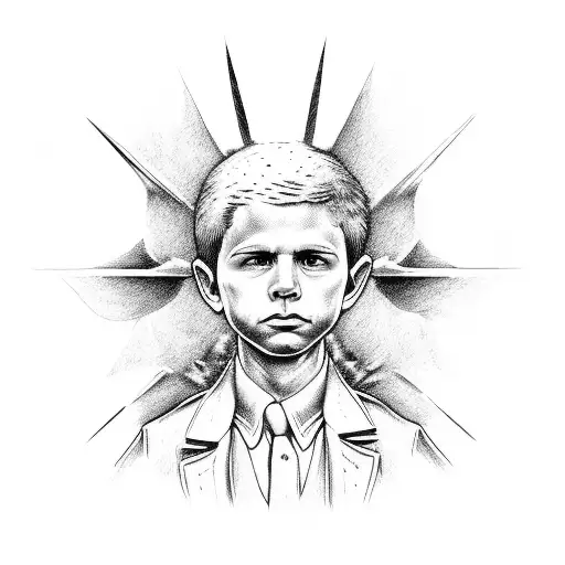 realistic saint Gabriel, New Orleans, F-15 tattoo design idea