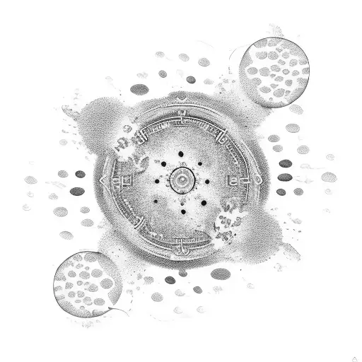 rain falling from the sky in flowers growing with a round circle around sayingThere's water in the flowers, let's grow tattoo design idea