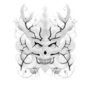 Vines with thorns wrapping around themselves intricately tattoo design idea