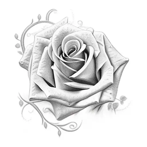 vines mountains rose animals tattoo design idea