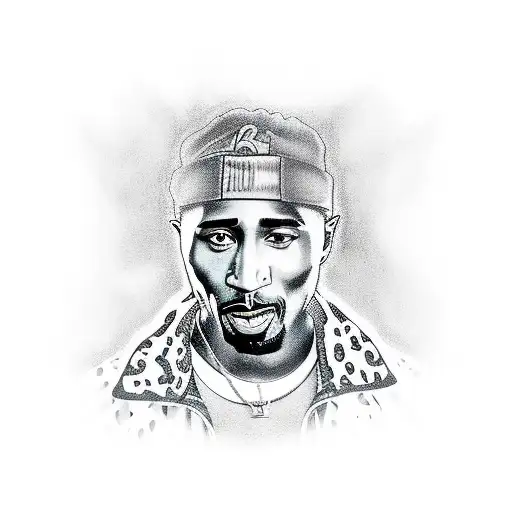 2pac tattoo design idea