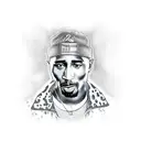 2pac tattoo design idea