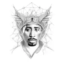 2pac tattoo design idea