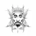 2pac tattoo design idea