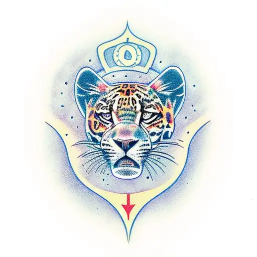 jaguar face un the nature tattoo design idea
