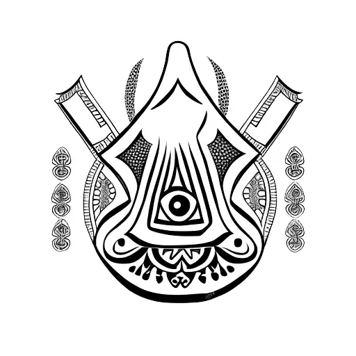 hamsa hand tattoo design idea