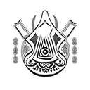 hamsa hand tattoo design idea
