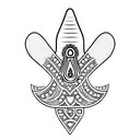 hamsa hand tattoo design idea