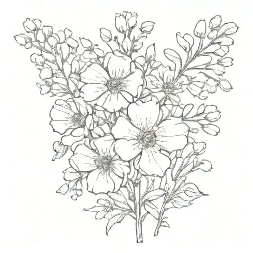 Gypsophila tattoo design idea