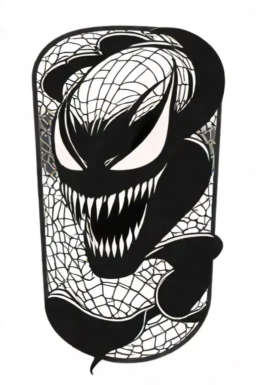 venom symbol from spiderman tattoo design idea