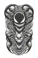 venom spider logo tattoo design idea
