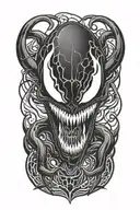 venom spider logo tattoo design idea