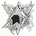 Combine elements of Tokio Hotel with a starr tattoo design idea
