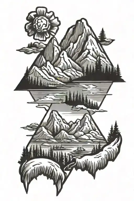 appalachian mountain range  tattoo design idea