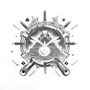 war machine, weapons, bomb, radioactive, tree tattoo design idea