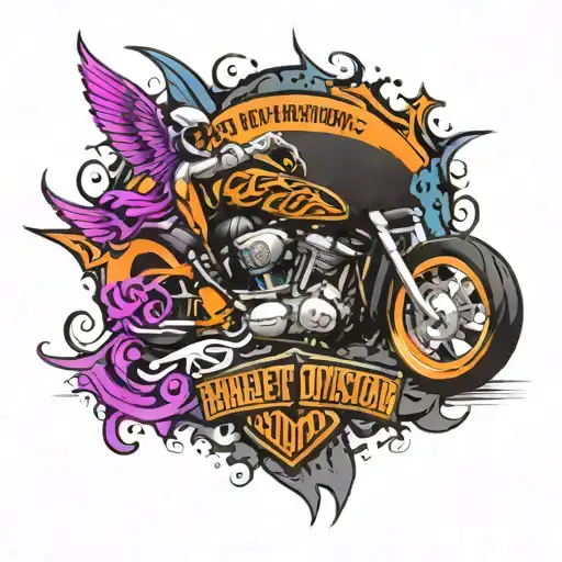 harley davidson , son tattoo design idea
