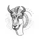 greek god ares and a goat tattoo design idea