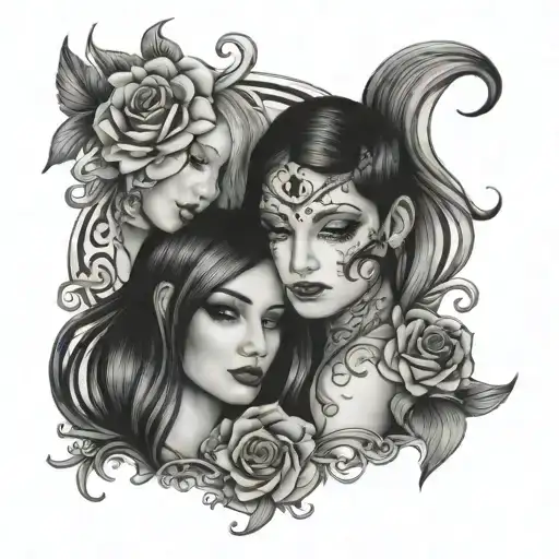 Kelly and Klynn caligraphy reunited daughters tattoo design idea