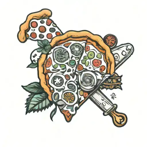 pizza, miata, papaw tattoo design idea