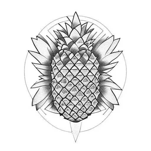 Pineapple tattoo design idea