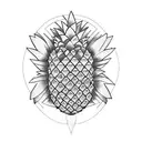 Pineapple tattoo design idea