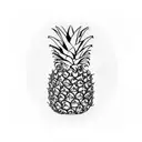 Pineapple tattoo design idea