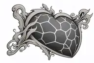 A basketball with a heart pattern, symbolizing your love for the game and your mom tattoo design idea