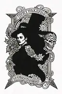A tattoo that has the Corridos tumbados logo, meta themes of betrayal, family and girlfriend tattoo design idea