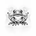 Ninja Frog tattoo design idea