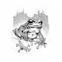 Ninja Frog tattoo design idea