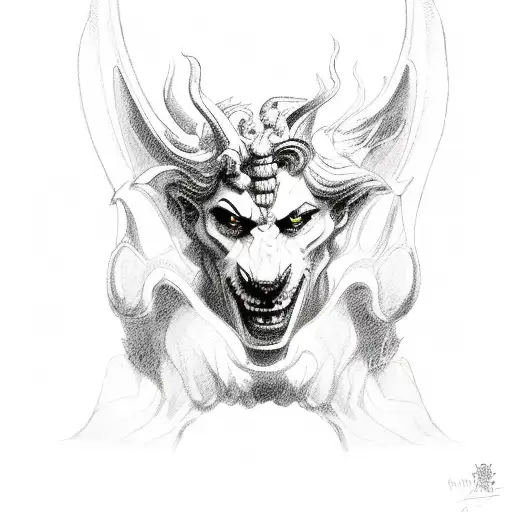 HADES WITH cerberus tattoo design idea