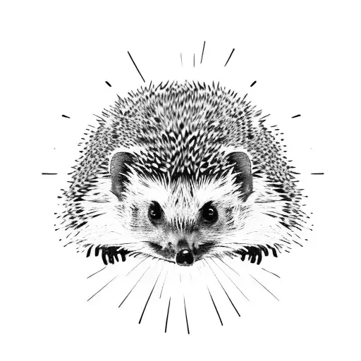 hedgehog  tattoo design idea