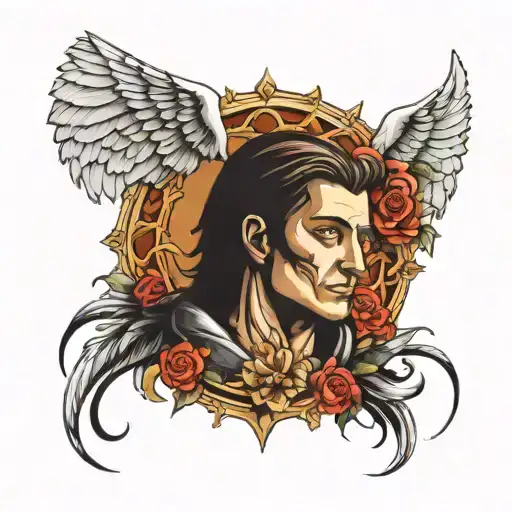 arch angel michael tattoo design idea