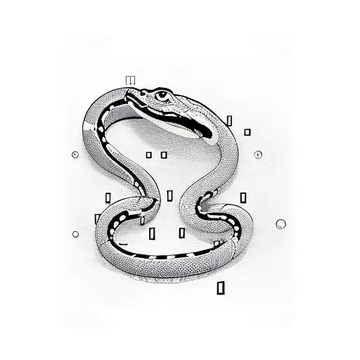 cybernetic snake tattoo design idea