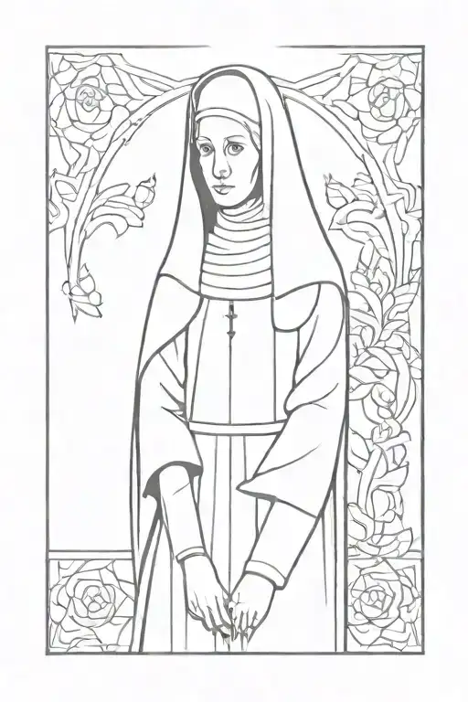 the nun tattoo design idea