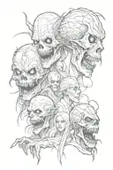 horror characters  tattoo design idea
