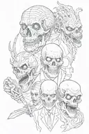 horror characters  tattoo design idea