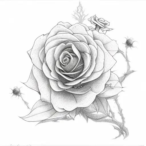 nightmare before Christmas rose tattoo design idea