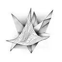 vulva shaped wilderness landscape tattoo design idea